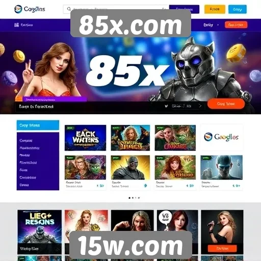 Navegação e usabilidade do site 85x.com