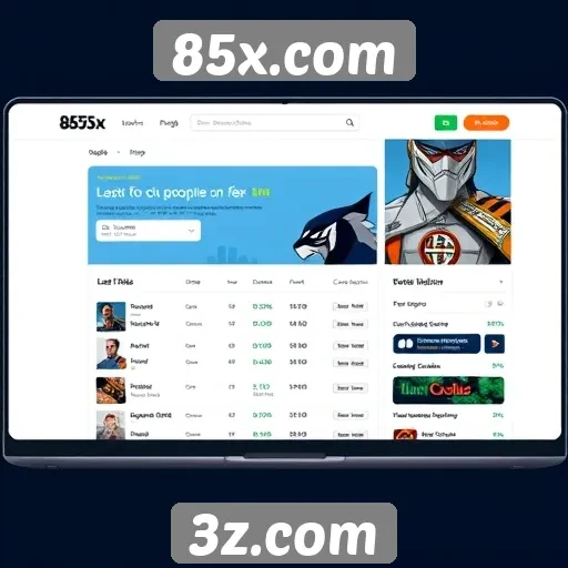 Usabilidade e design da plataforma 85x.com